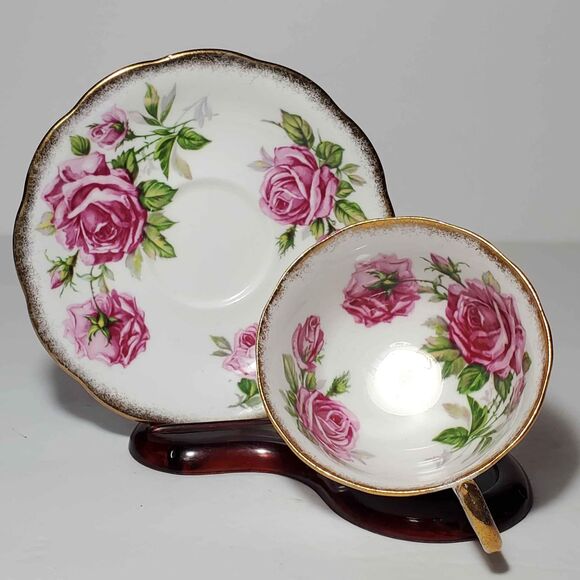 Royal Standard Teacup and Saucer Orleans Rose Vintage - Picture 3 of 10